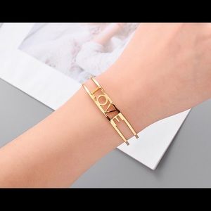 Love cuff bracelet by Adornia
